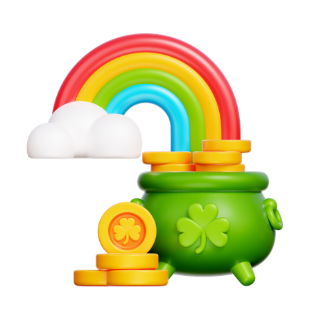 Rainbow Cauldron  3D Icon