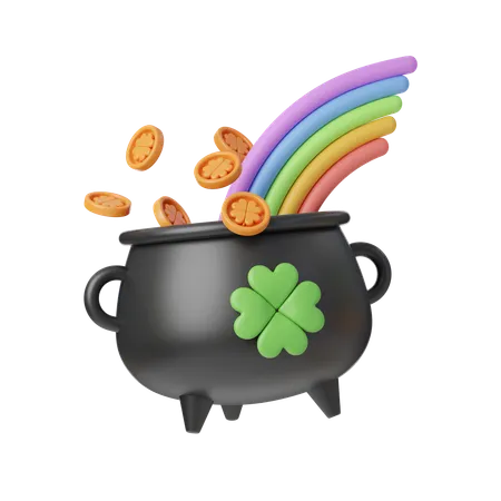 Rainbow Cauldron  3D Icon