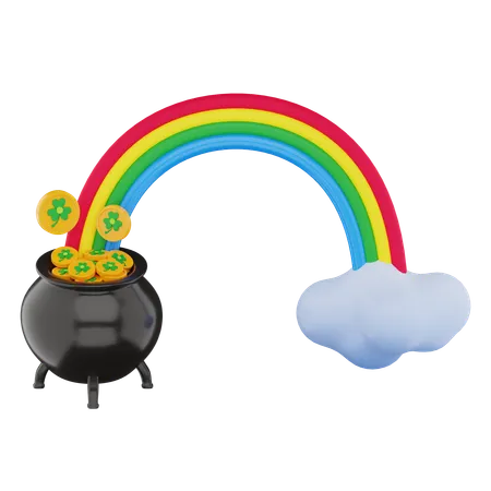 Rainbow Cauldron  3D Icon