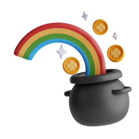 Rainbow Cauldron  3D Icon