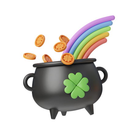 Rainbow Cauldron  3D Icon