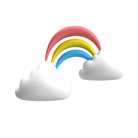 Rainbow 3 D Icon Transparent Background 3D Illustration