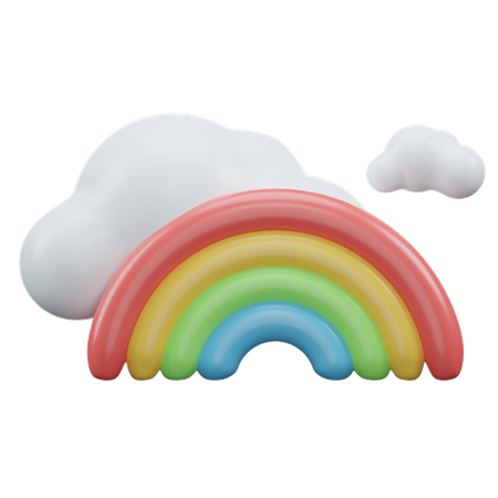 Rainbow Cloud  3D Icon
