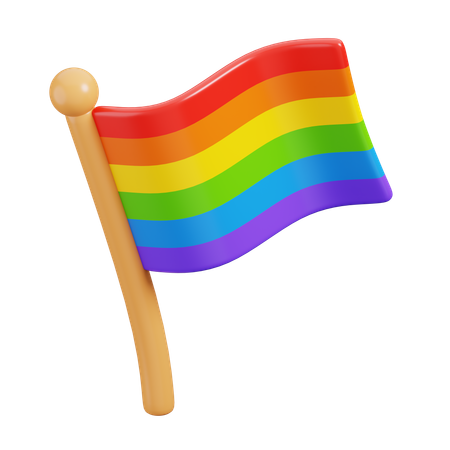 Rainbow Flag  3D Icon