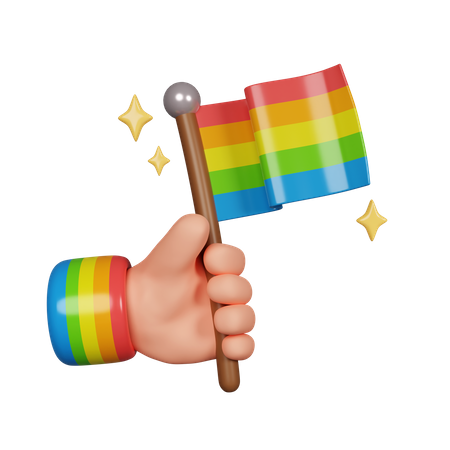 Rainbow Flag  3D Icon
