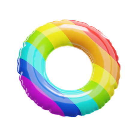 Rainbow Floating ring  3D Illustration