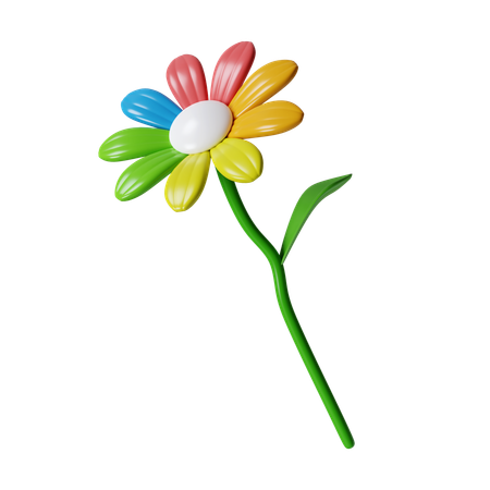 Rainbow Flower  3D Icon