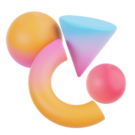Rainbow Mix Abstract  3D Icon