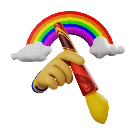 Rainbow Paint  3D Icon