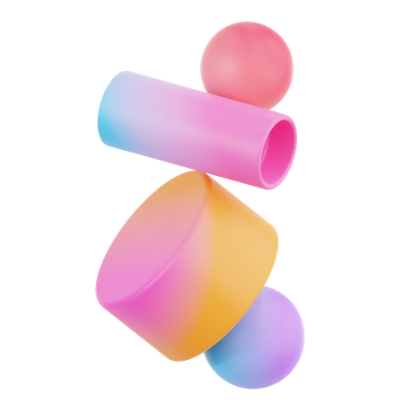 Rainbow Podium Abstract  3D Icon