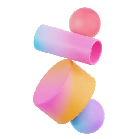 Rainbow Podium Abstract  3D Icon