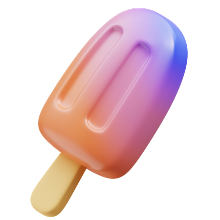 Rainbow Popsicle  3D Icon