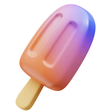 Rainbow Popsicle  3D Icon