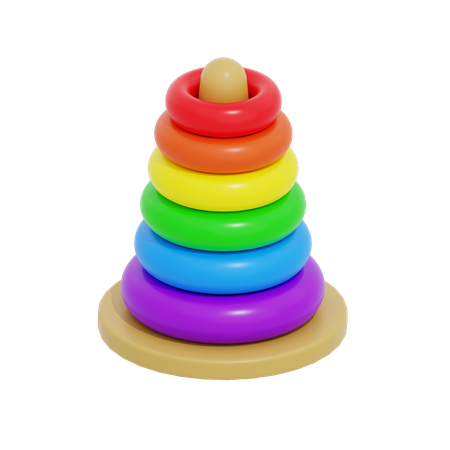 Rainbow Rings  3D Icon