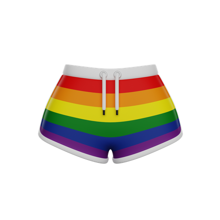Rainbow Shorts  3D Icon