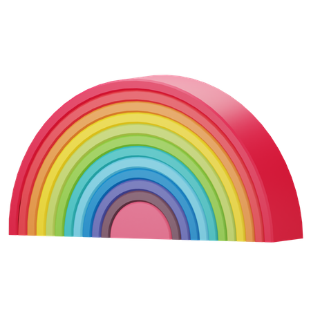 Rainbow Slide  3D Icon