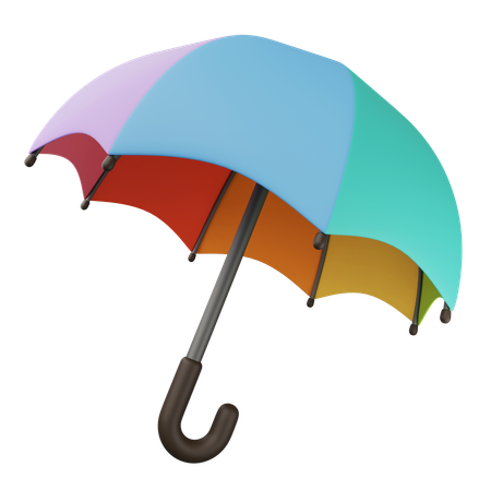 Rainbow Umbrella  3D Icon
