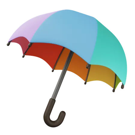 Rainbow Umbrella  3D Icon