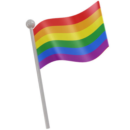 Rainbrow Pride Flag 3D Illustration