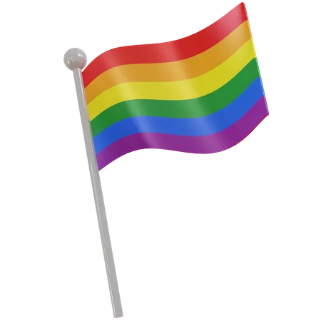 Rainbrow Pride Flag  3D Illustration