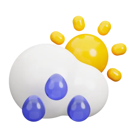 Raindrops  3D Icon