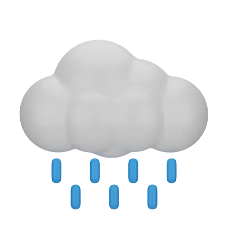 Rainy 3 D Weather 3D Icon