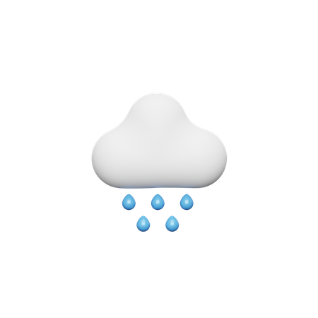 Raining  3D Icon
