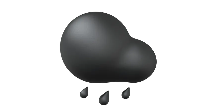 Raining 3D Illustration