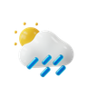 3d rain logo