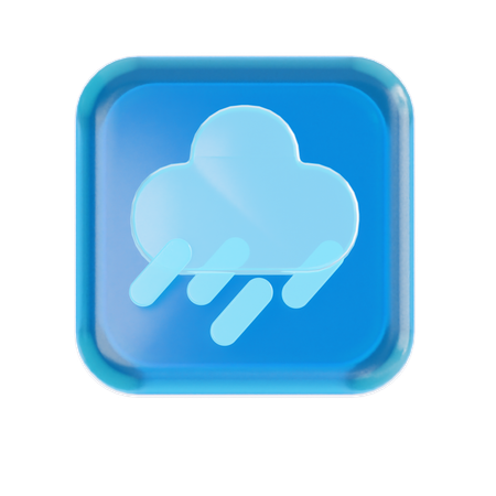 Raining  3D Icon