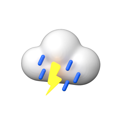 Raining  3D Icon