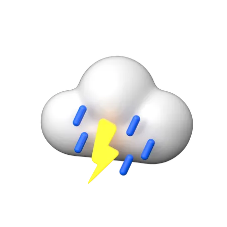 Raining  3D Icon