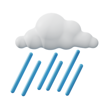 Raining  3D Icon