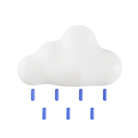 Rainy Storm Cloudy 3 D Icon Illustration 3D Icon