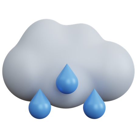 Raining Cloud  3D Icon