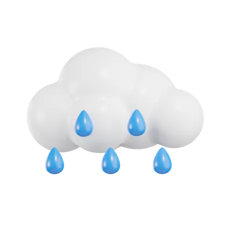 Raining Cloud  3D Icon