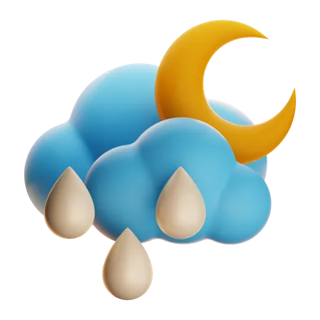 Rainny Night  3D Icon