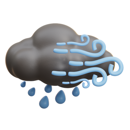 Rainstorm Weather  3D Icon
