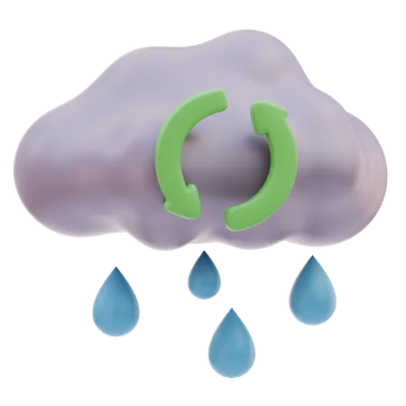 Rainwater Harvesting  3D Icon