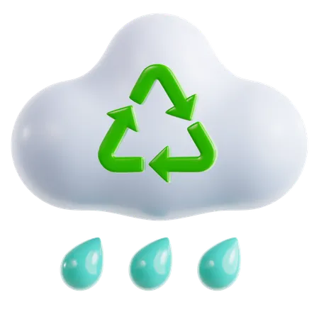 Rainwater Harvesting  3D Icon
