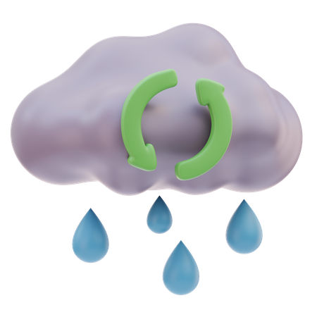 Rainwater Harvesting  3D Icon