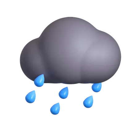 Rainy Icon Illustration In 3 D Design 3D Icon