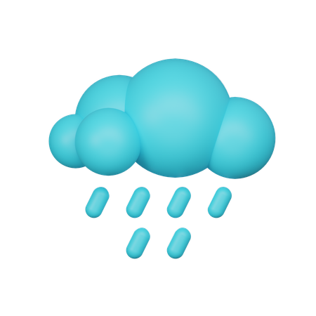 雨の  3D Icon
