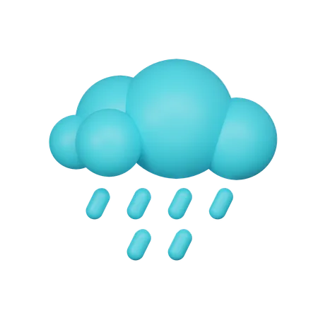 雨の  3D Icon