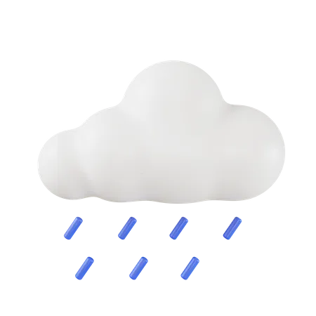 Rainy Storm Cloudy 3 D Icon Illustration 3D Icon