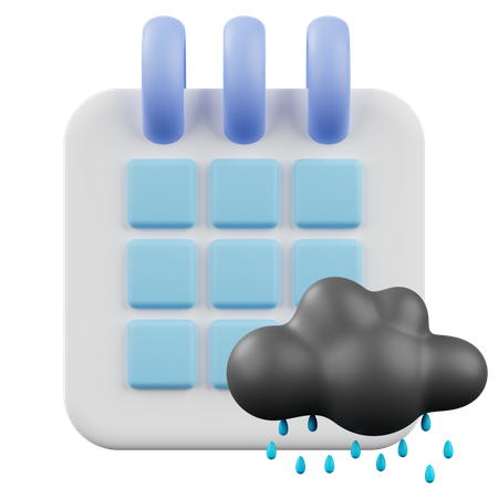 Rainy Calendar  3D Icon