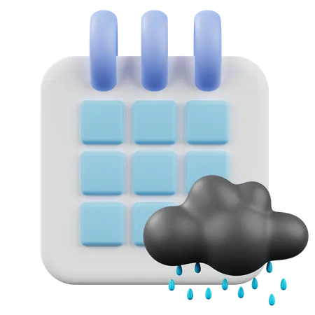 Rainy Calendar  3D Icon