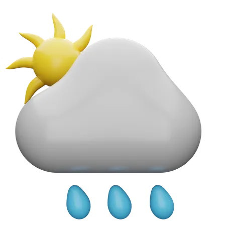 3 D Rendering Weather Icon Concept Isolated 3D Illustration