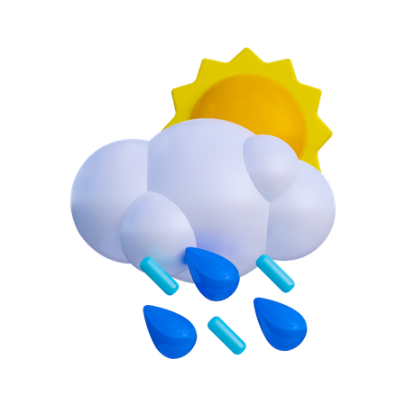 Rainy Day 3D Illustration