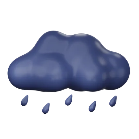Rainy Day 3 D Illustration 3D Icon
